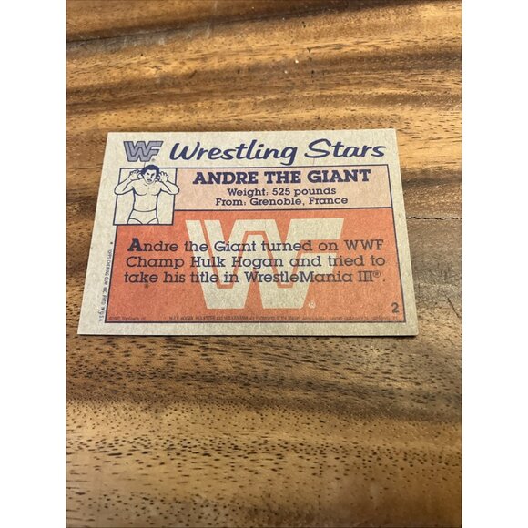 Topps 1987 Vintage WWF Trading Card Wrestling WWE #2 Andre the Giant - Picture 8 of 9
